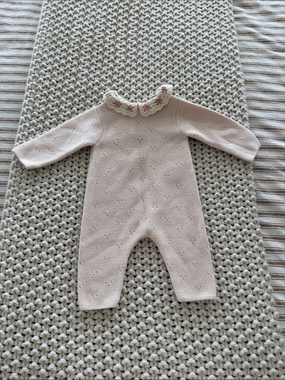 Zara newborn knit romper